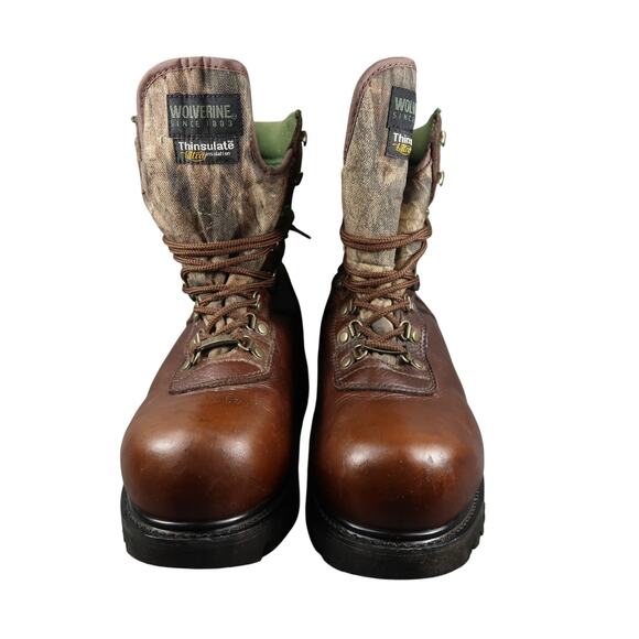 Wolverine Shoes Men 9.5 Boots Hunter Leather Camo Insulated Wide Width GTX Sport main image 4